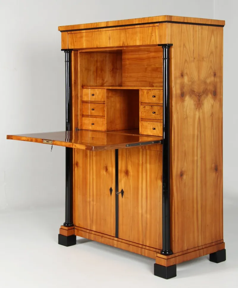 Pamono Biedermeier Cherrywood Secretary, 1830s> Secretaires