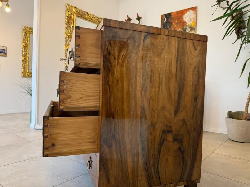 Pamono Biedermeier Chest of Drawers in Walnut