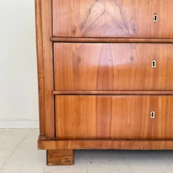 Best Pamono Biedermeier Chest of Drawers in Cherrywood with Columns, 1820s