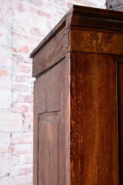 Pamono Biedermeier Corner Cabinet in Walnut, Austria, 1830s><noscript><img width=