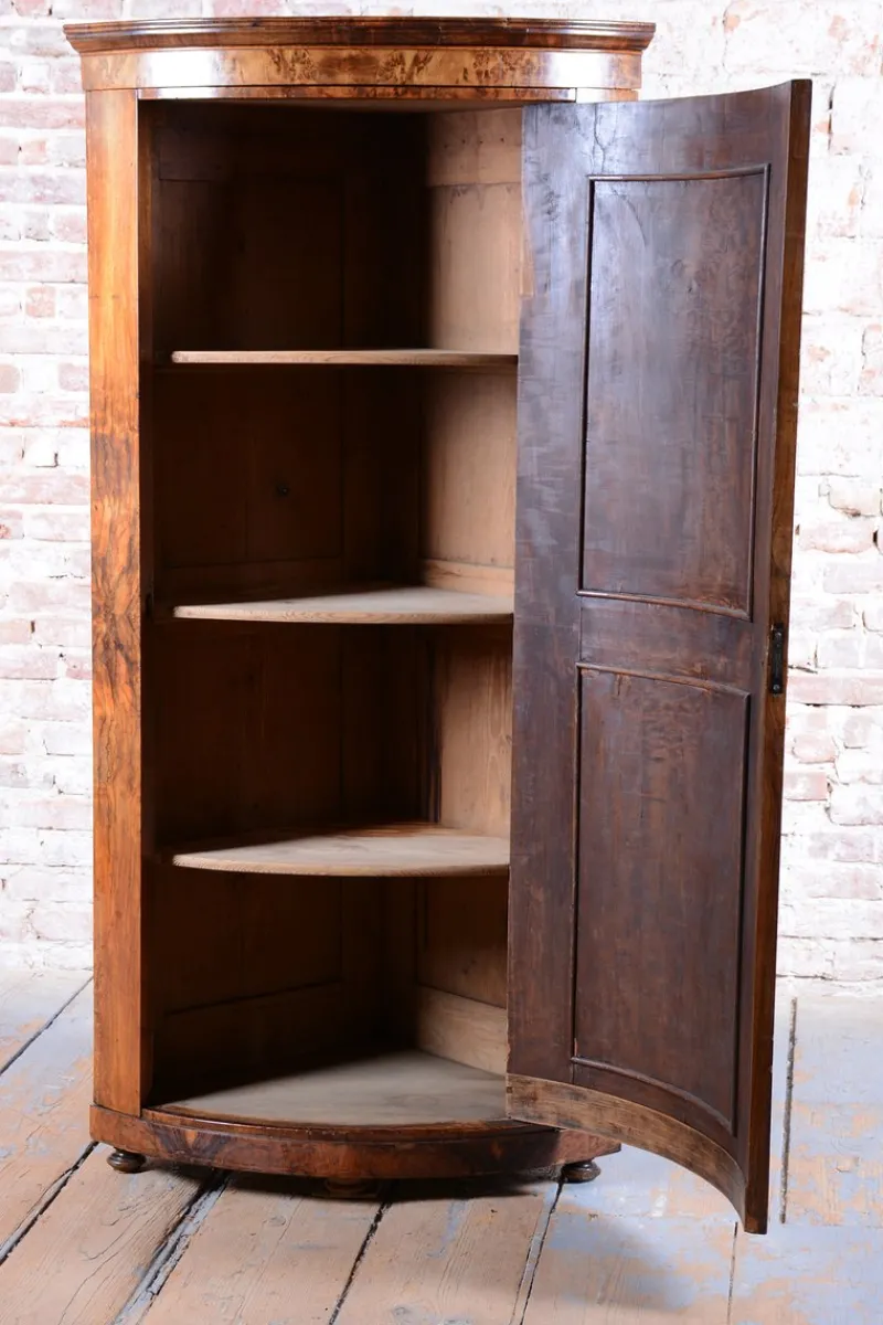 Pamono Biedermeier Corner Cabinet in Walnut, Austria, 1830s> Cabinets & Wardrobes