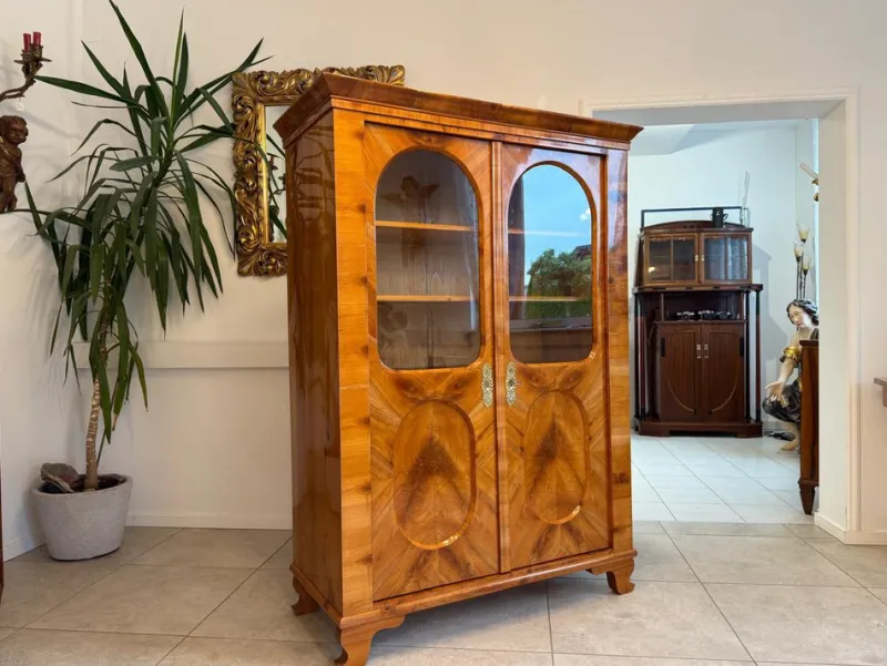 Sale Pamono Biedermeier Display Cabinet in Walnut