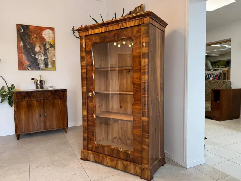 Pamono Biedermeier Display Cabinet in Glass> Cabinets & Wardrobes