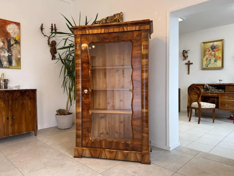 Pamono Biedermeier Display Cabinet in Glass> Cabinets & Wardrobes