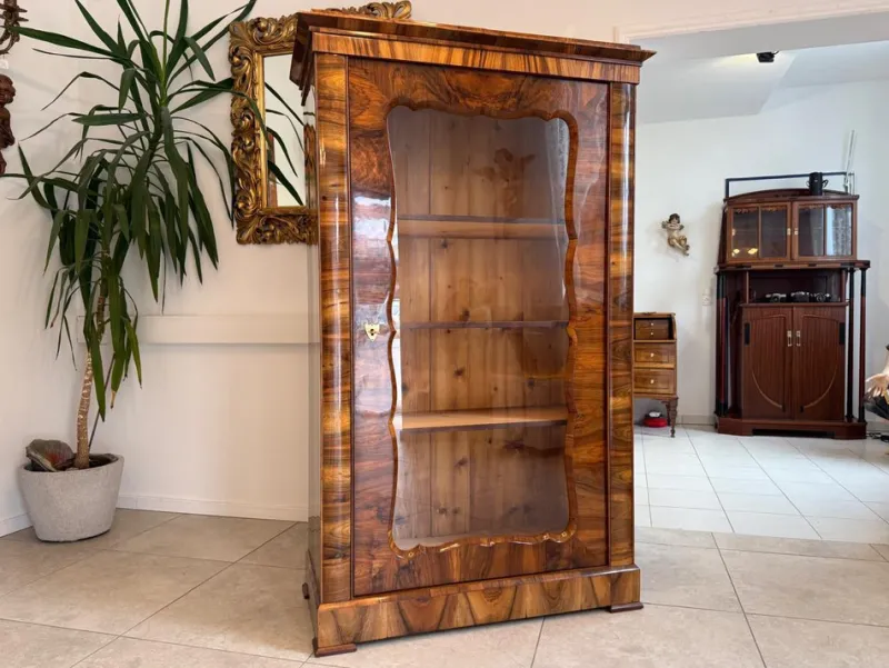 Pamono Biedermeier Display Cabinet in Glass> Cabinets & Wardrobes
