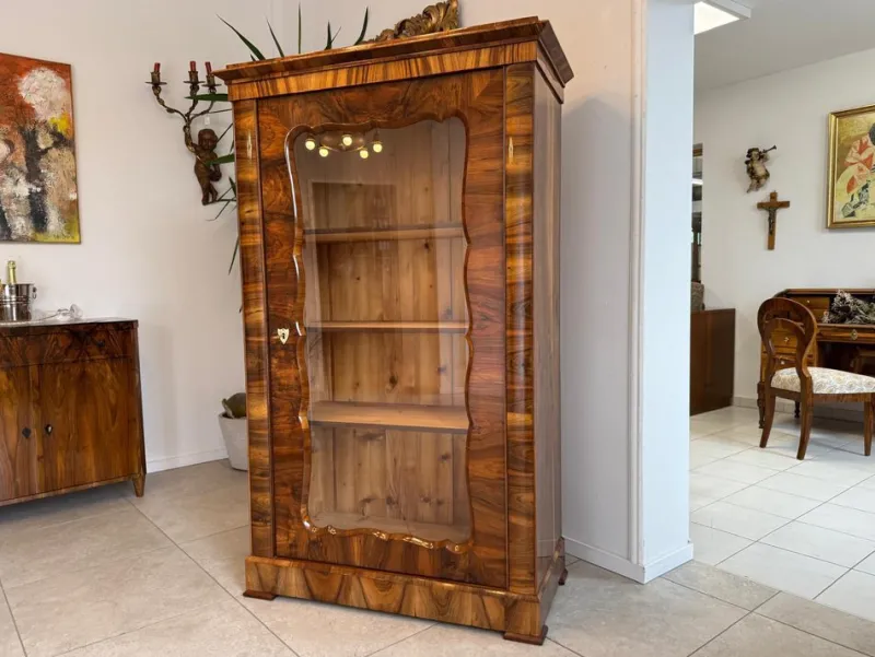 Pamono Biedermeier Display Cabinet in Glass> Cabinets & Wardrobes