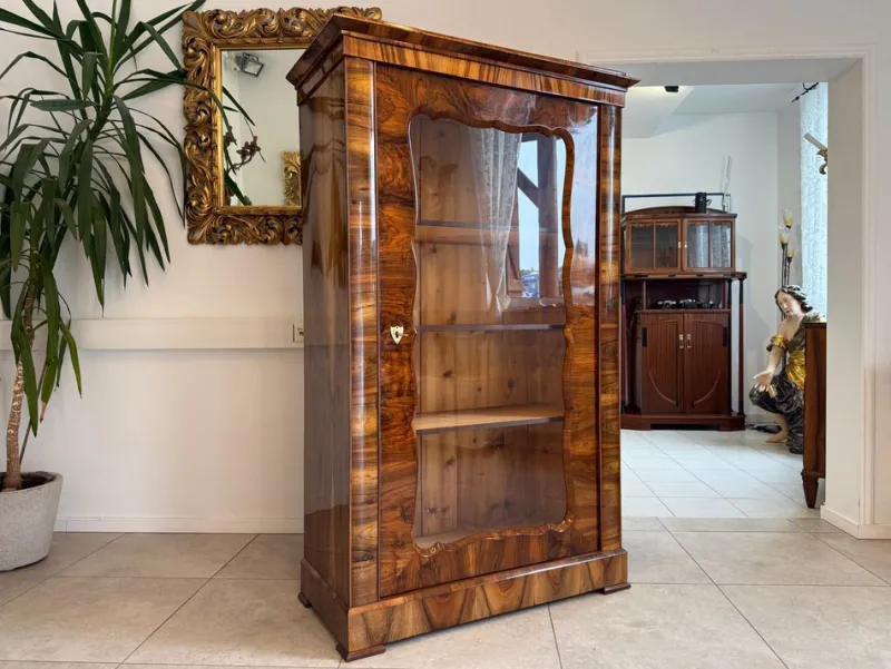 Pamono Biedermeier Display Cabinet in Glass> Cabinets & Wardrobes