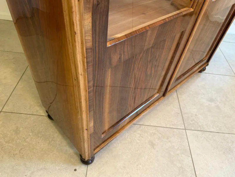 New Pamono Biedermeier Display Cabinet in Glass