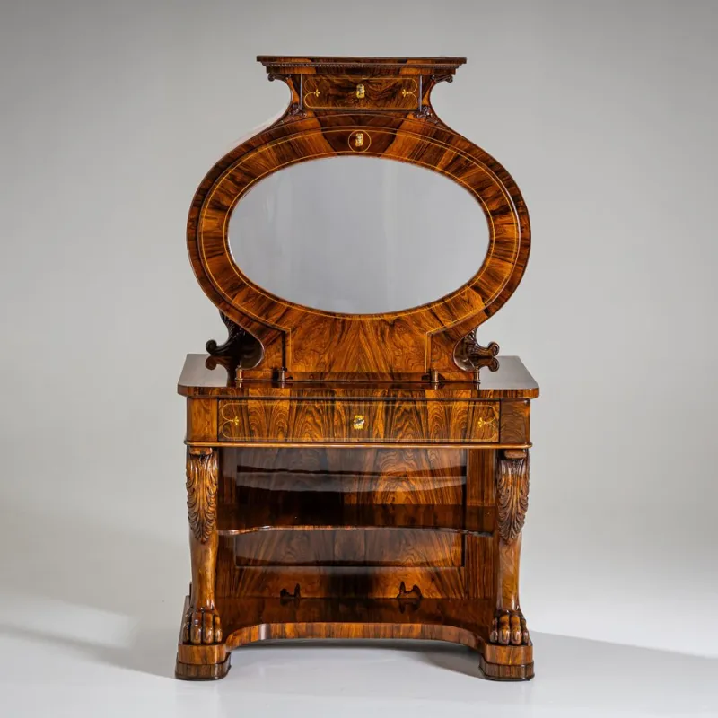 Pamono Biedermeier Lyra Secretaire Desk, 1830> Secretaires