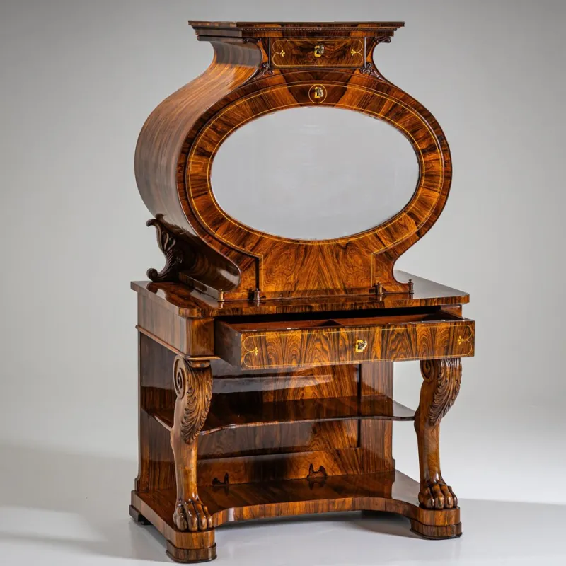 Pamono Biedermeier Lyra Secretaire Desk, 1830> Secretaires