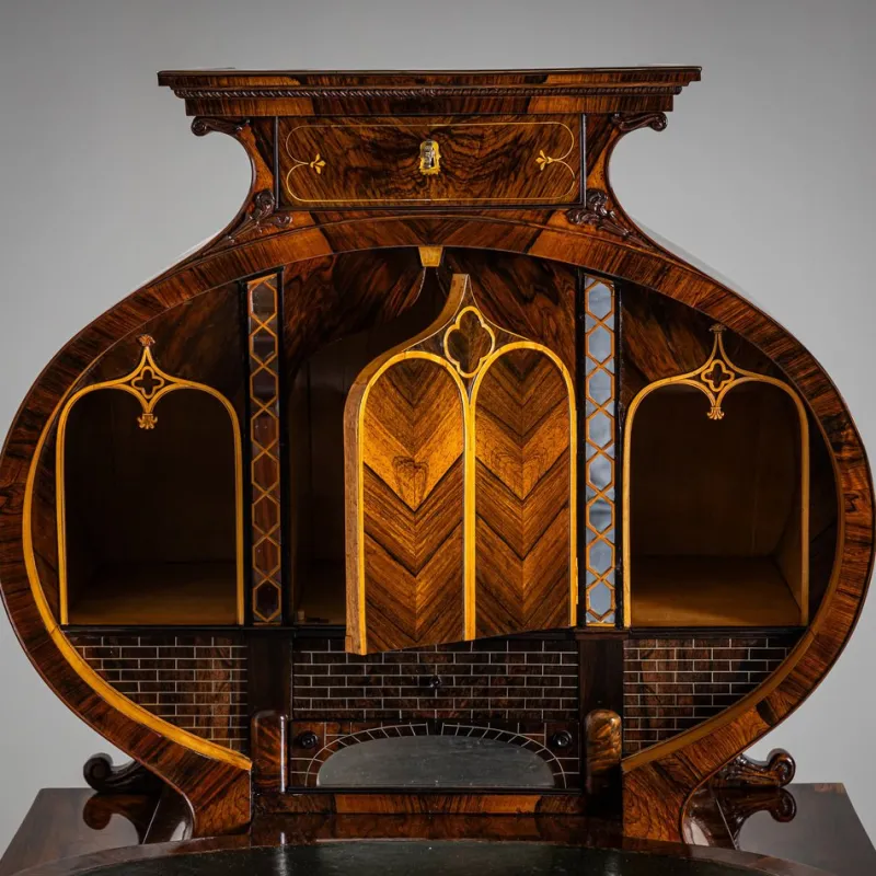 Pamono Biedermeier Lyra Secretaire Desk, 1830> Secretaires