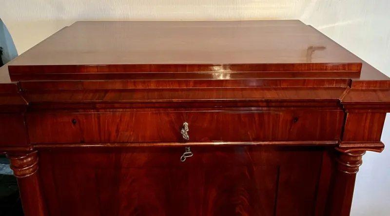 Pamono Biedermeier Mahogany Veneer Secretary, 1800s> Secretaires