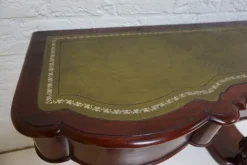 Pamono Biedermeier Mahogany Wall Console Table or Desk with Leather Inlay Top and Drawer><noscript><img width=