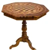 New Pamono Biedermeier Marquetry Chess Table, 19th Century