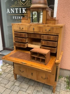 Best Pamono Biedermeier Pearwood Secretary, 1800s