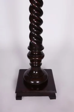 Pamono Biedermeier Pedestal in Stained Walnut, Austria, 1840s><noscript><img width=