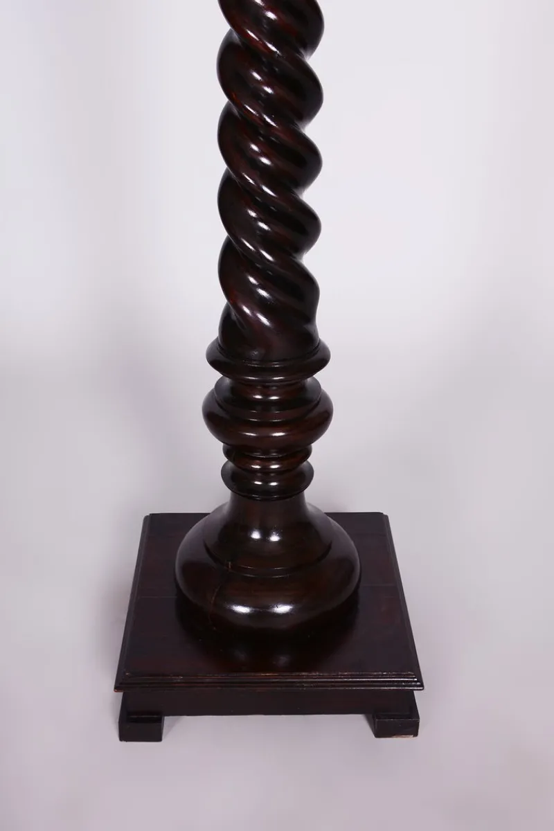 Pamono Biedermeier Pedestal in Stained Walnut, Austria, 1840s> Pedestals And Columns