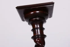 Pamono Biedermeier Pedestal in Stained Walnut, Austria, 1840s><noscript><img width=