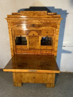 Pamono Biedermeier Secretaire in Birch, 1820><noscript><img width=