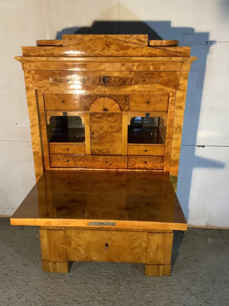 Pamono Biedermeier Secretaire in Birch, 1820> Secretaires