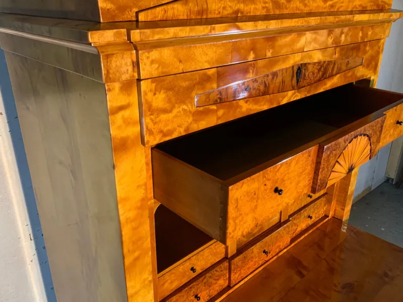 Pamono Biedermeier Secretaire in Birch, 1820> Secretaires