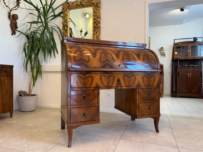 New Pamono Biedermeier Secretaire in Walnut
