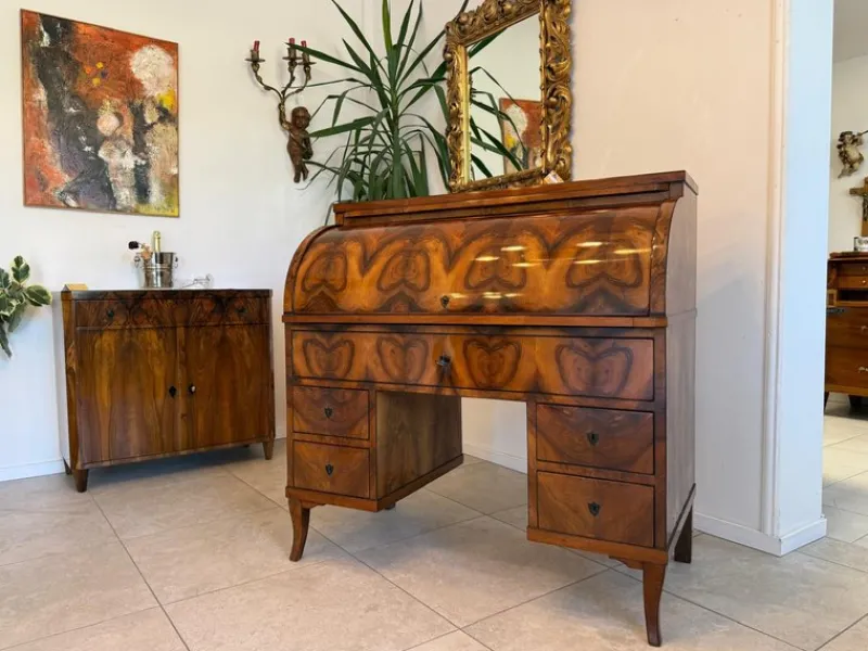 New Pamono Biedermeier Secretaire in Walnut