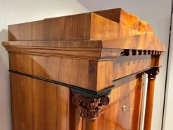 Pamono Biedermeier Secretaire in Cherrywood and Maple with Inlays and Brass, South Germany, 1830s><noscript><img width=