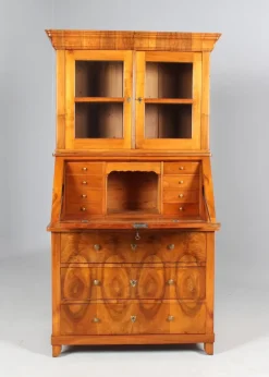 Outlet Pamono Biedermeier Secretaire with Brass Handles, 1845