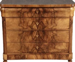 Pamono Biedermeier Secretary Chest in Walnut, 1830s> Secretaires