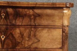 Pamono Biedermeier Secretary Chest in Walnut, 1830s><noscript><img width=