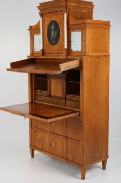 Pamono Biedermeier Secretary in Pearwood, Braunschweig, Germany, 1820s><noscript><img width=