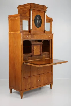Pamono Biedermeier Secretary in Pearwood, Braunschweig, Germany, 1820s><noscript><img width=