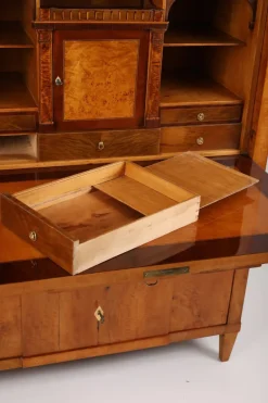 Pamono Biedermeier Secretary in Pearwood, Braunschweig, Germany, 1820s><noscript><img width=