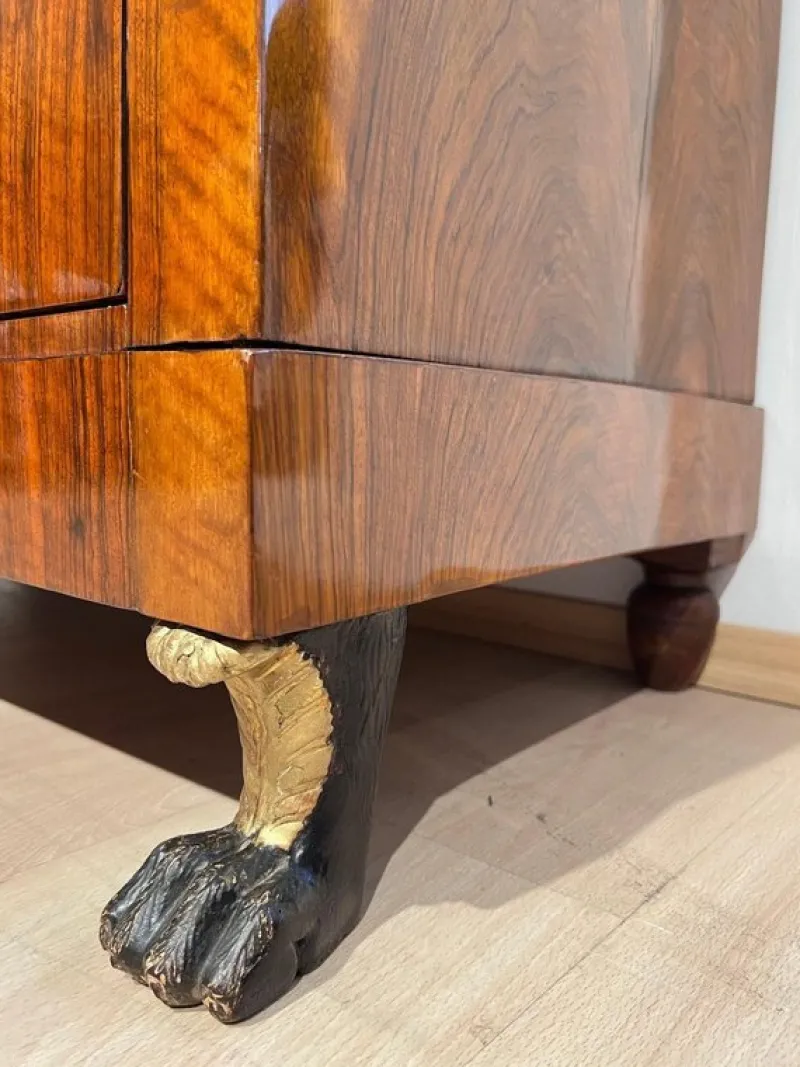 Pamono Biedermeier Secretary in Walnut and Maple, 1820