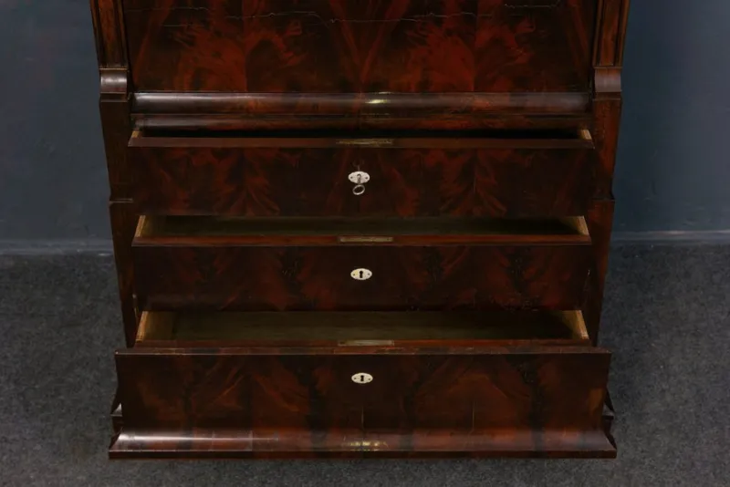 Pamono Biedermeier Secretary in Mahogany> Secretaires