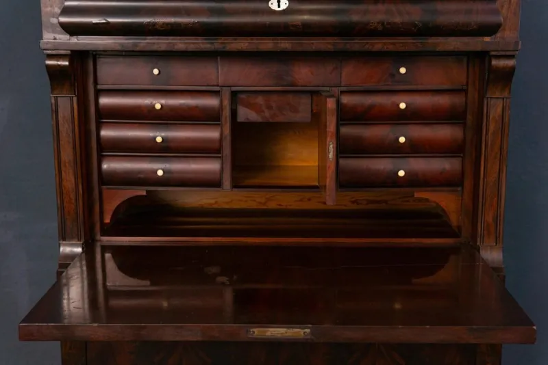 Pamono Biedermeier Secretary in Mahogany> Secretaires
