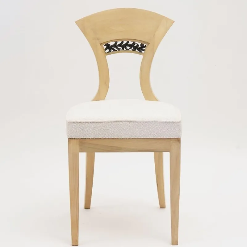 Pamono Biedermeier Style White Eclectica Dining Chairs by Silvio Piattelli, Set of 8> Seating