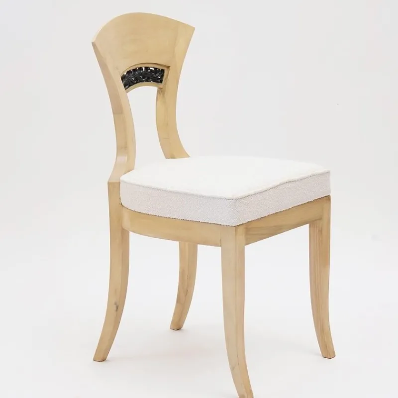 Pamono Biedermeier Style White Eclectica Dining Chairs by Silvio Piattelli, Set of 8> Seating