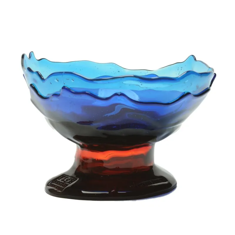Pamono Big Collina Vase Extra Colour, Fish Design by Gaetano Pesce, Clear Light Blue, Clear Blue, Dark Ruby> Tabletop
