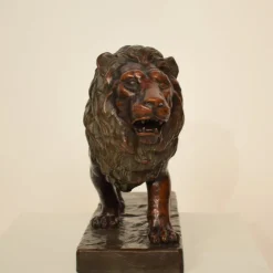 Best Pamono Big German Art Deco Lion Sculpture in Ceramic, Terracotta Copper, 1930