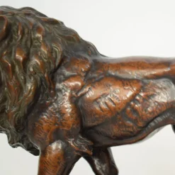 Best Pamono Big German Art Deco Lion Sculpture in Ceramic, Terracotta Copper, 1930