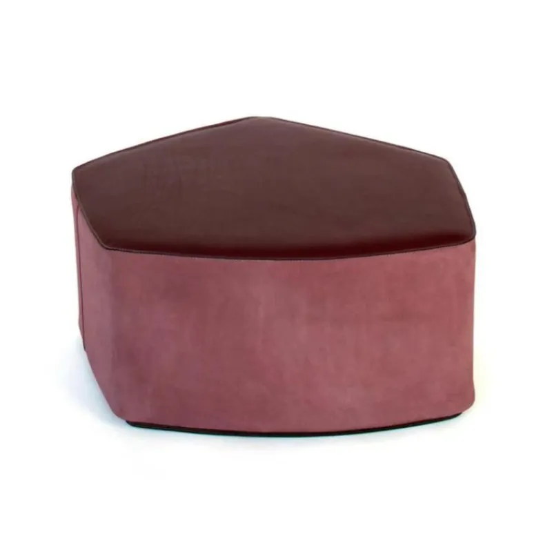 Pamono Big Pouf in Vegetable Leather with Suede and Poplar Plywood by Oscar Maschera> Seating