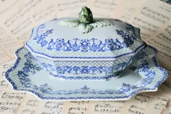 Clearance Pamono Big Vintage Gien France Tureen with Underplate