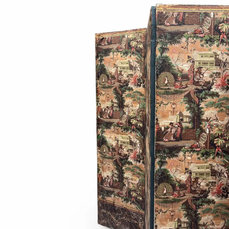 New Pamono Biombo Painted Paper Screen, 1790