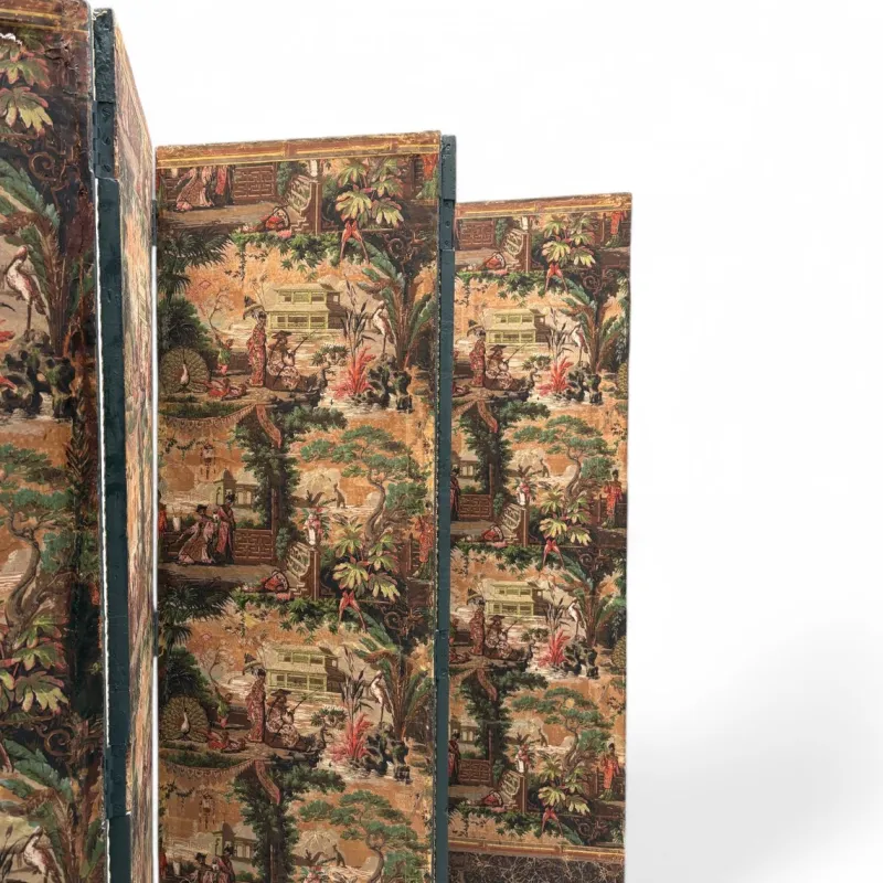 New Pamono Biombo Painted Paper Screen, 1790