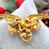 Online Pamono Bird Shaped Gold Brooch