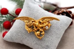 Online Pamono Bird Shaped Gold Brooch