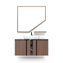 Pamono Bishop SW 160 Cabinet and Mirror by Estro Collezioni, Set of 2