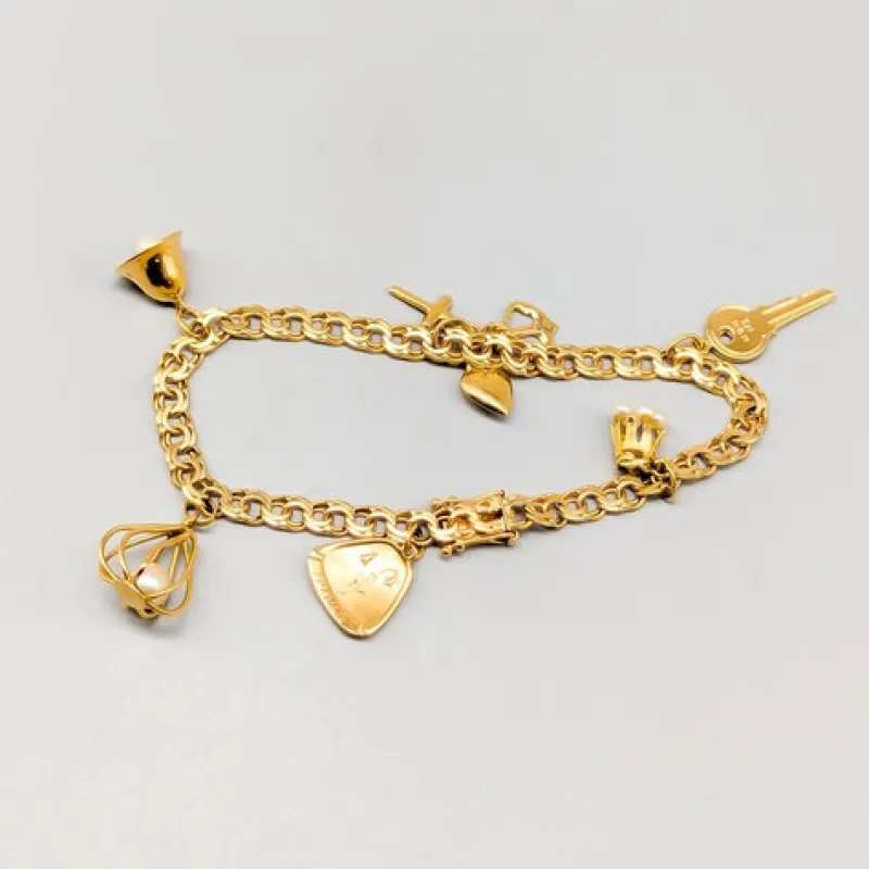 Online Pamono Bismarck Bracelet in Gold with Charms